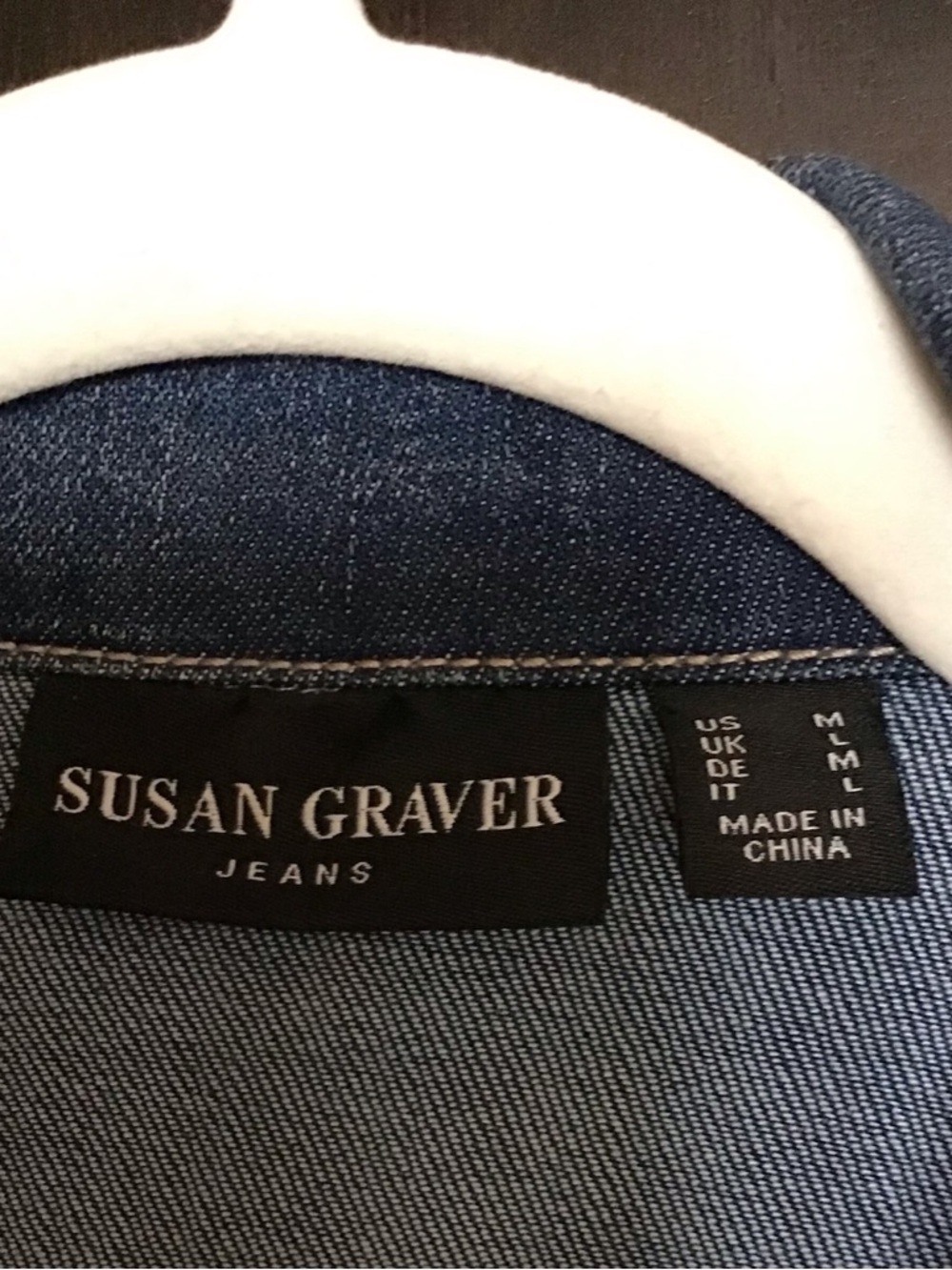 Susan Graver Dark Blue Denim Jacket - Picture 2 of 8